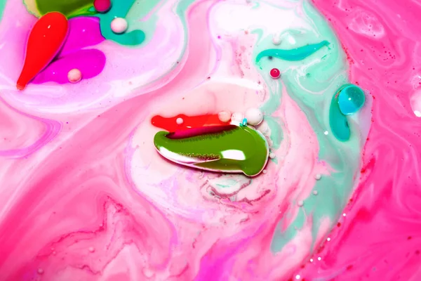 Mosaic Oil Milk Paints Sparkling Beautiful Colors Shapes — Stock Photo, Image