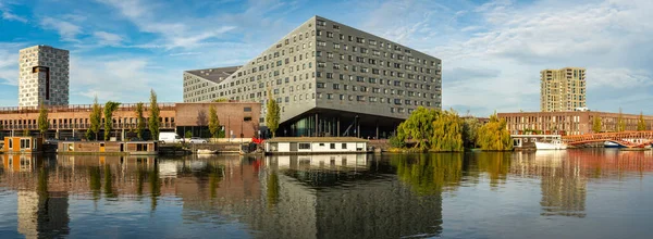 Amsterdam Netherlands 2022 Panorama Eastern Docklands View Iconic Modern Building — Stock Photo, Image