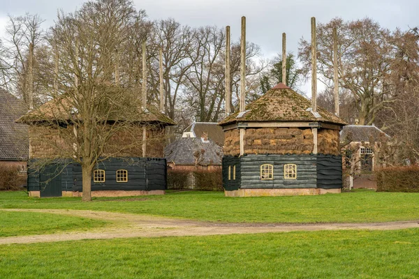 Traditional Dutch Hay Barns Adjustable Roofs Province Gelderland — Stockfoto