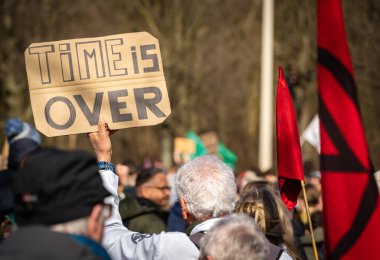 Lahey, Hollanda, 11.03.2023, fosil sübvansiyonlara yönelik Soykırım İsyanı eylemleri sırasında 