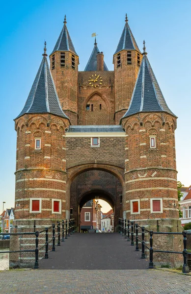 Amsterdamse Poort Hollanda Haarlem Eski Bir Şehir Kapısı — Stok fotoğraf