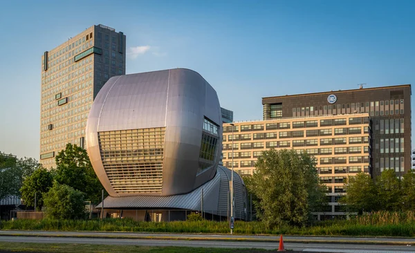 Amsterdam Nederländerna 2023 Alpha Tower Och Living Tomorrow Pavilion Affärsdistriktet — Stockfoto