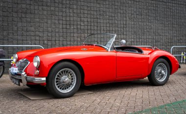 Lelystad, Hollanda, 18.06.2023, Retro otomobil MG MGA 1600 Mark II 1961 'den The National Oldtimer Day