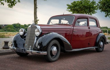 Lelystad, Hollanda, 18.06.2023, The National Oldtimer Day 'de 1953 yılından Mercedes-Benz 170 S-D