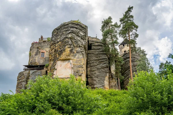 View Sloup Castle Which Rock Castle Liberec Region Czech Republic — Stock Photo, Image