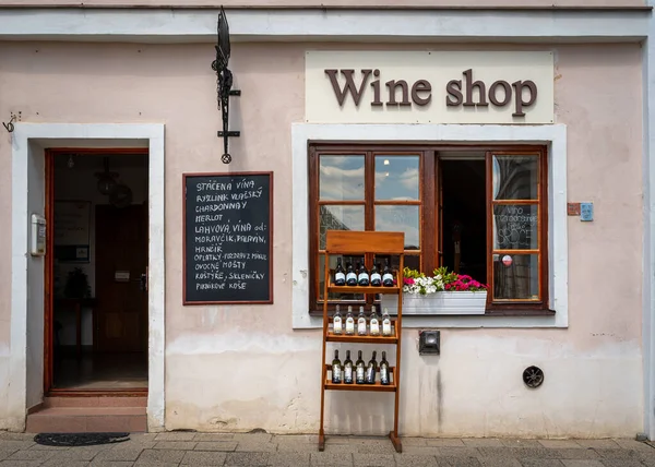 Mikulov Tschechien 2023 Weingeschäft Der Stadt Mikulov Die Als Zentrum — Stockfoto
