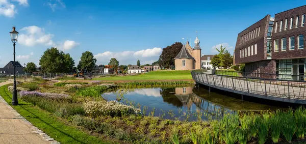 Panorama Von Coevorden Provinz Drenthe Niederlande Historisches Schloss Vom Park — Stockfoto