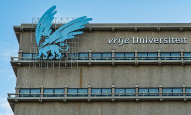 Amsterdam, Hollanda, 17.11.2023, The Vrije Universiteit Amsterdam, Amsterdam 'ın Zuidas bölgesinde bulunan bir devlet araştırma üniversitesi.