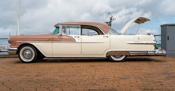 stock image Lelystad, The Netherlands, 16.06.2024, Classic car Pontiac Star Chief from 1956 at The National Old timer Day