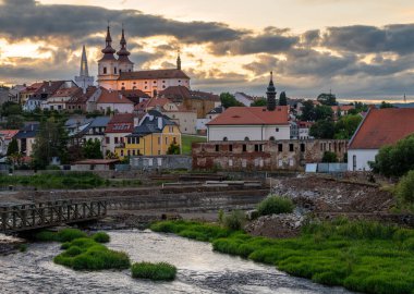 View of Kadan and Ohre river in Usti nad Labem region, Czech Republic clipart