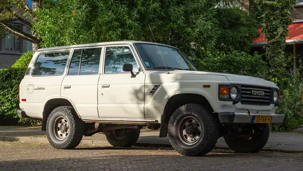 stock image The Hague, The Netherlands, 21.07.2024, Classic full size SUV Toyota Land Cruiser J60 from 1985