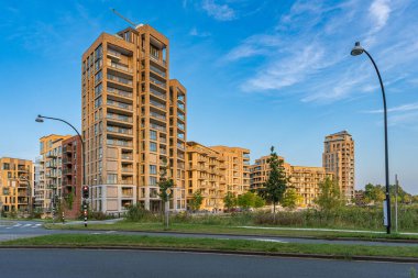 Holland Park Diemen, modern residential district at south-eastern edge of Amsterdam, The Netherlands clipart