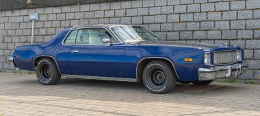 Lelystad, Hollanda, 15.06.2025, Antika Araba Plymouth Fury 1976 'dan itibaren The National Oldtimer Day' de 7. nesil.
