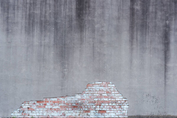 Textura Pared Ladrillo Vieja Vacía Grungy Superficie Ladrillo Pintado Angustiado — Foto de Stock