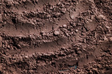 Kakao tozu desenli arka plan, yakın plan, yukarıdan, fotokopi alanı ile