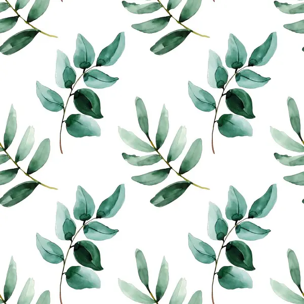 stock image Watercolor Seamless Floral Elements Pattern