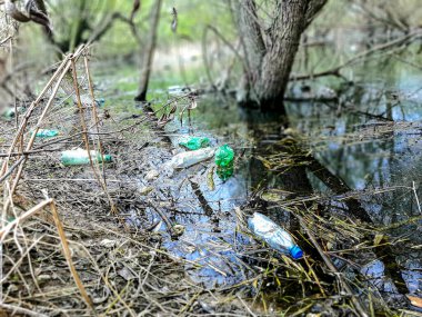 Plastik ve şişelerle çevre kirliliği