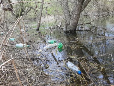 Plastik ve şişelerle çevre kirliliği