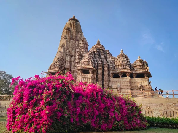 stock image Kandariya Mahadeva Temple, dedicated to Shiva, Khajuraho, Madya Pradesh, India. Khajuraho is  World heritage site and is popular tourist destination.