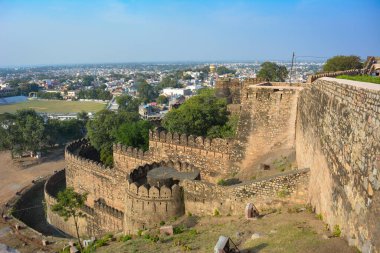 JHANSI, UTTAR PRADESH, Hindistan - 12 Mayıs 2023: Jhansi kalesi, Jhansi, Uttar Pradesh, Hindistan.