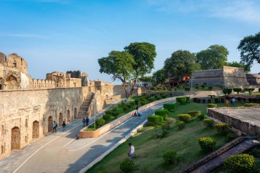 JHANSI, UTTAR PRADESH, Hindistan - 12 Mayıs 2023: Jhansi kalesi, Jhansi, Uttar Pradesh, Hindistan.