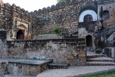 JHANSI, UTTAR PRADESH, Hindistan - 12 Mayıs 2023: Jhansi kalesi, Jhansi, Uttar Pradesh, Hindistan.