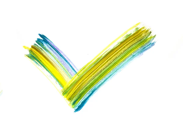 Beyaz arka planda yeşil suluboya elementi. Suluboya işaretleme simgesi