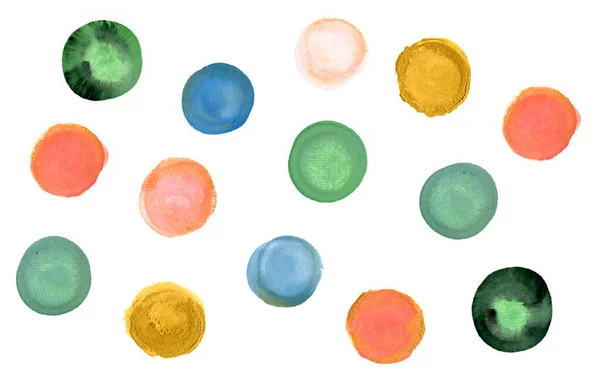 Colorful Circle Background Watercolor Abstract Background Hand Drawing Watercolor Bubble — Stock Photo, Image