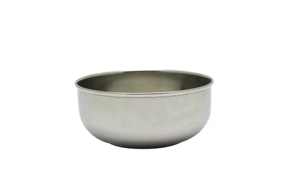 Стальная Посуда Изолированные Изображения Стальных Кухонных Принадлежностей Белом Фоне — стоковое фото
