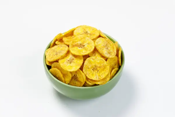 Chips Kerala Chips Plátano Elemento Culto Aperitivo Kerala Dispuestos Tazón —  Fotos de Stock