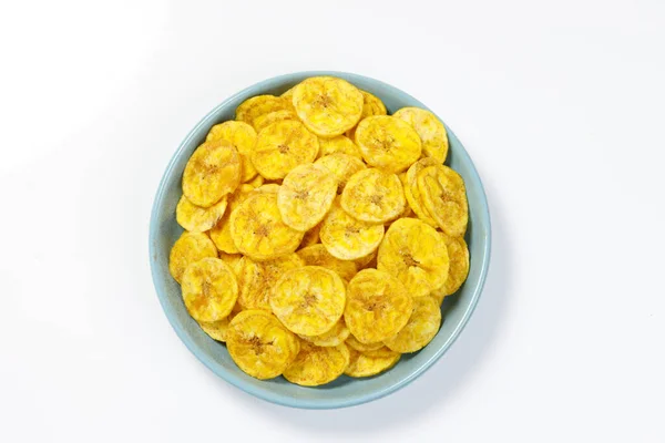 Chips Kerala Chips Plátano Elemento Culto Aperitivo Kerala Arreglado Placa —  Fotos de Stock