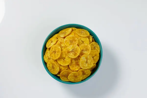Kerala Chipsy Nebo Banánové Lupínky Kultovní Občerstvení Kerala Uspořádáno Pastelové — Stock fotografie