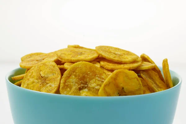 Chips Kerala Chips Plátano Elemento Culto Aperitivo Kerala Dispuestos Tazón — Foto de Stock