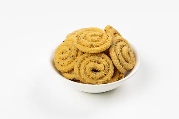 Murukku Kerala Snack Especial Hecho Con Harina Arroz Imagen Aislada — Foto de Stock
