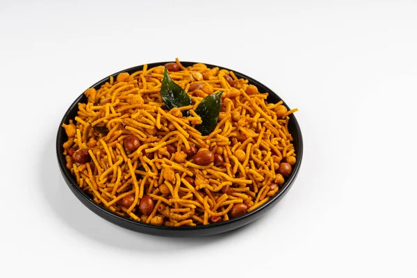 Mixtura Comúnmente Conocido Como Chivda Namkeen Aperitivo Sabroso Popular Delicioso — Foto de Stock