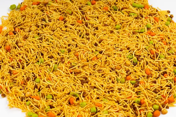 Mixture Широко Известный Chivda Namkeen Является Популярным Вкусные Закуски Индии — стоковое фото