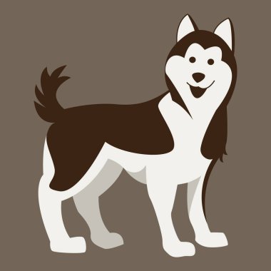 Köpek ikonu. Web tasarımı için köpek vektör simgelerinin düz çizimi