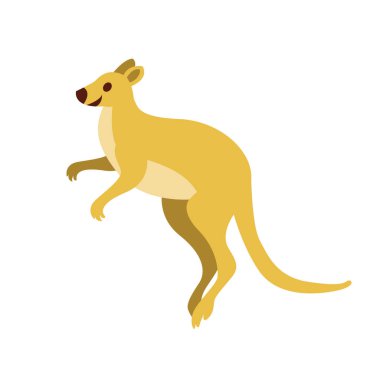 kanguru simgesi vektör illüstrasyonu