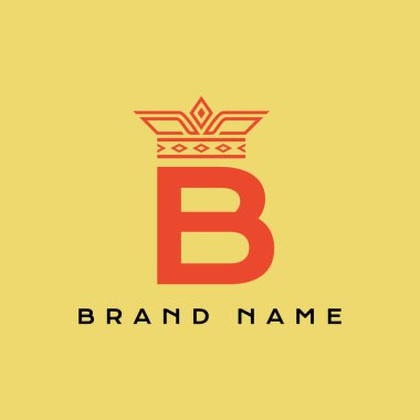 Kraliyet lüks logosu tasarımı ile ilk harf