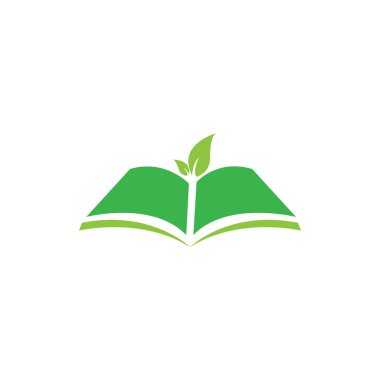 kitap simgesi logo tasarım şablonu