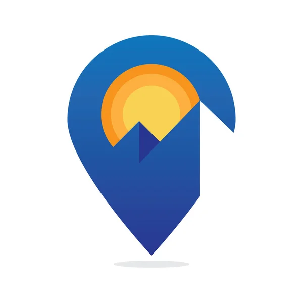 Map Pin Logo Design Template Vector — Stock Photo, Image