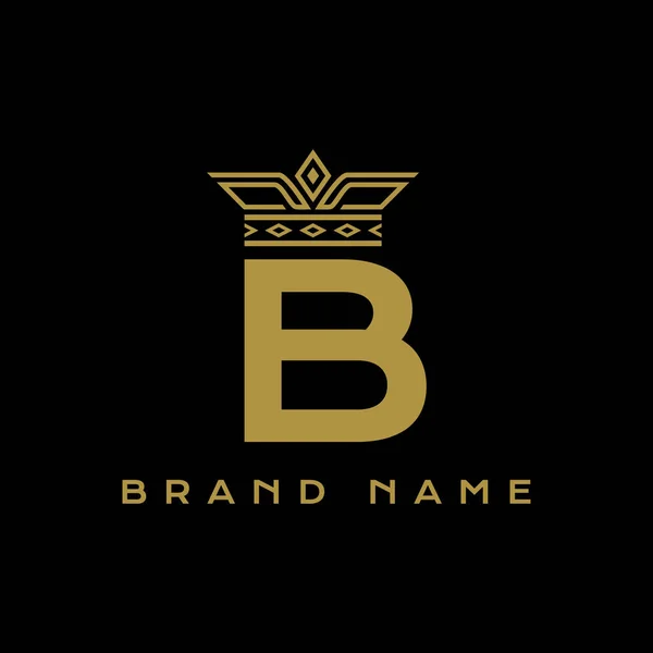 Logo Inicial Com Uma Coroa — Fotografia de Stock
