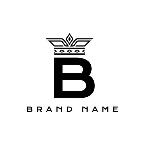 Počáteční Logo Monogramu Elegantní Písmena Abecedy Královským Prstenem Vektorové Ilustrace — Stock fotografie