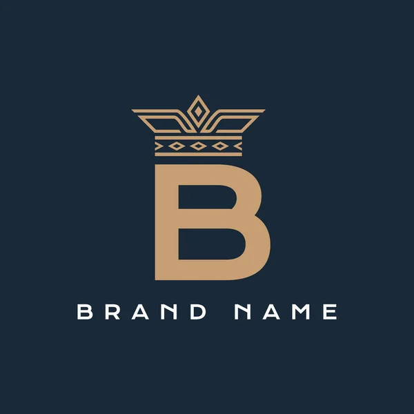 Carta Inicial Com Modelo Logotipo Luxo Real — Fotografia de Stock