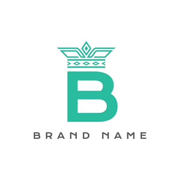 Buchstabe Initiale Mit Königlichem Diamanten Logo Vektorvorlage — Stockfoto
