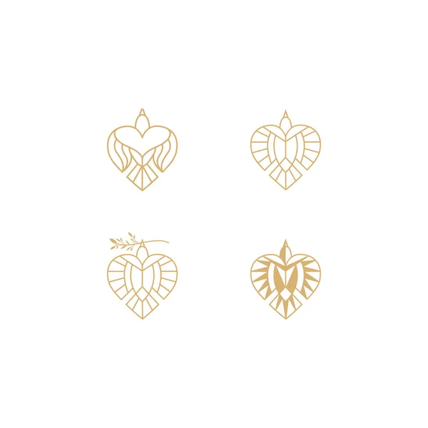 Икона Форме Сердца Линейный Символ Красивая Роскошная Тема — стоковое фото