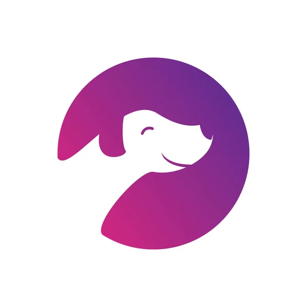 dog head logo design vector template