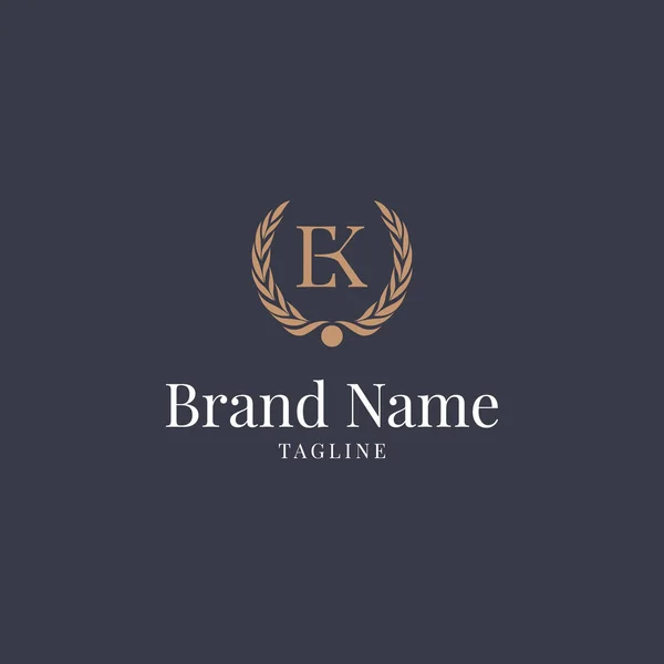 Letter Initiaal Met Koninklijk Sjabloon Elegant Met Kroon Logo Vector — Stockfoto