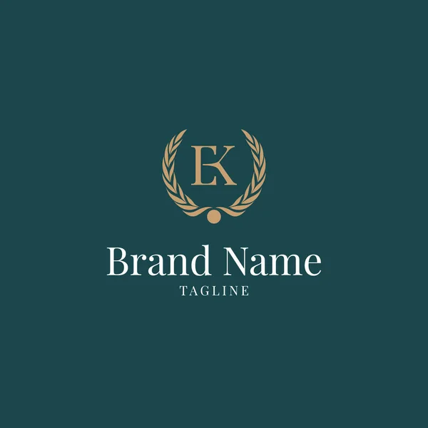 Letter Initial Royal Template Elegant Crown Logo Vector — Stock Photo, Image