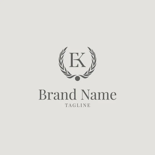 Lettre Initiale Avec Modèle Royal Design Élégant Logo — Photo